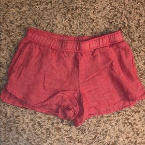 Vineyard Vines Heathered Red Linen Shorts